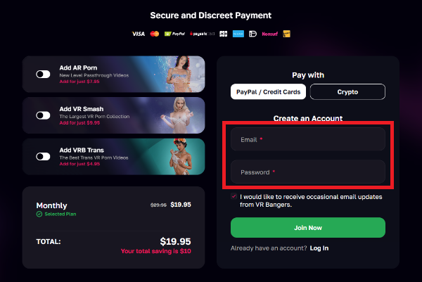 VRBangers 入会登録手順 STEP画像
