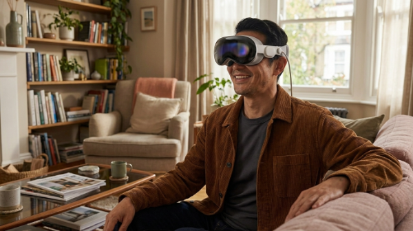 Apple Vision Proの装着イメージ