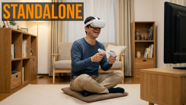 スタンドアロンエロゲを楽しむ男性